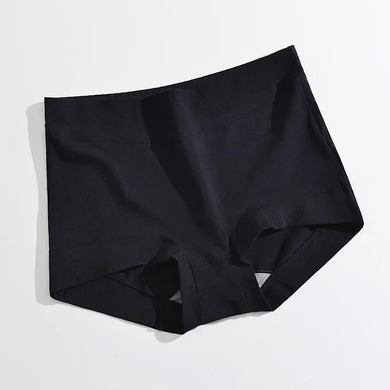 1pc High Rise Panties Pure Cotton Solid Color Boxer Shorts Plus Size Underwear