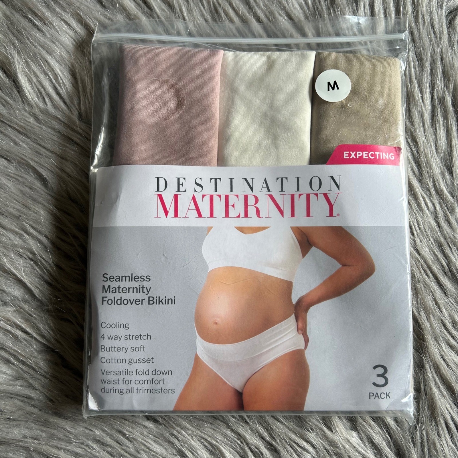 Destination Maternity Seamless Foldover Bikini Women’s Size Medium Underwear