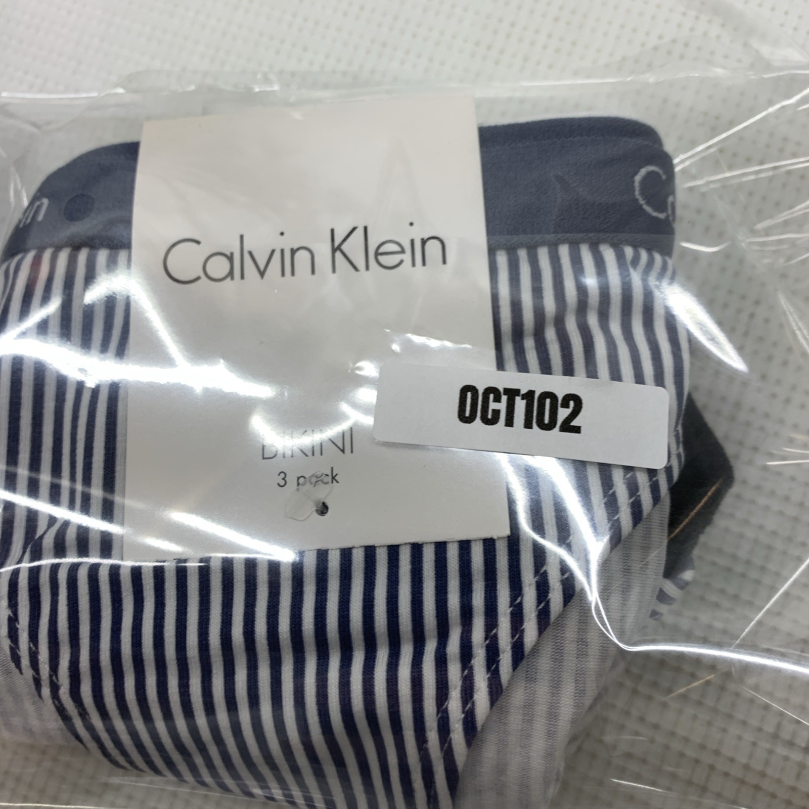 Calvin Klein Women’s Carousel Bikini Panty Size X-Small Underwear QP12580 3 Pack