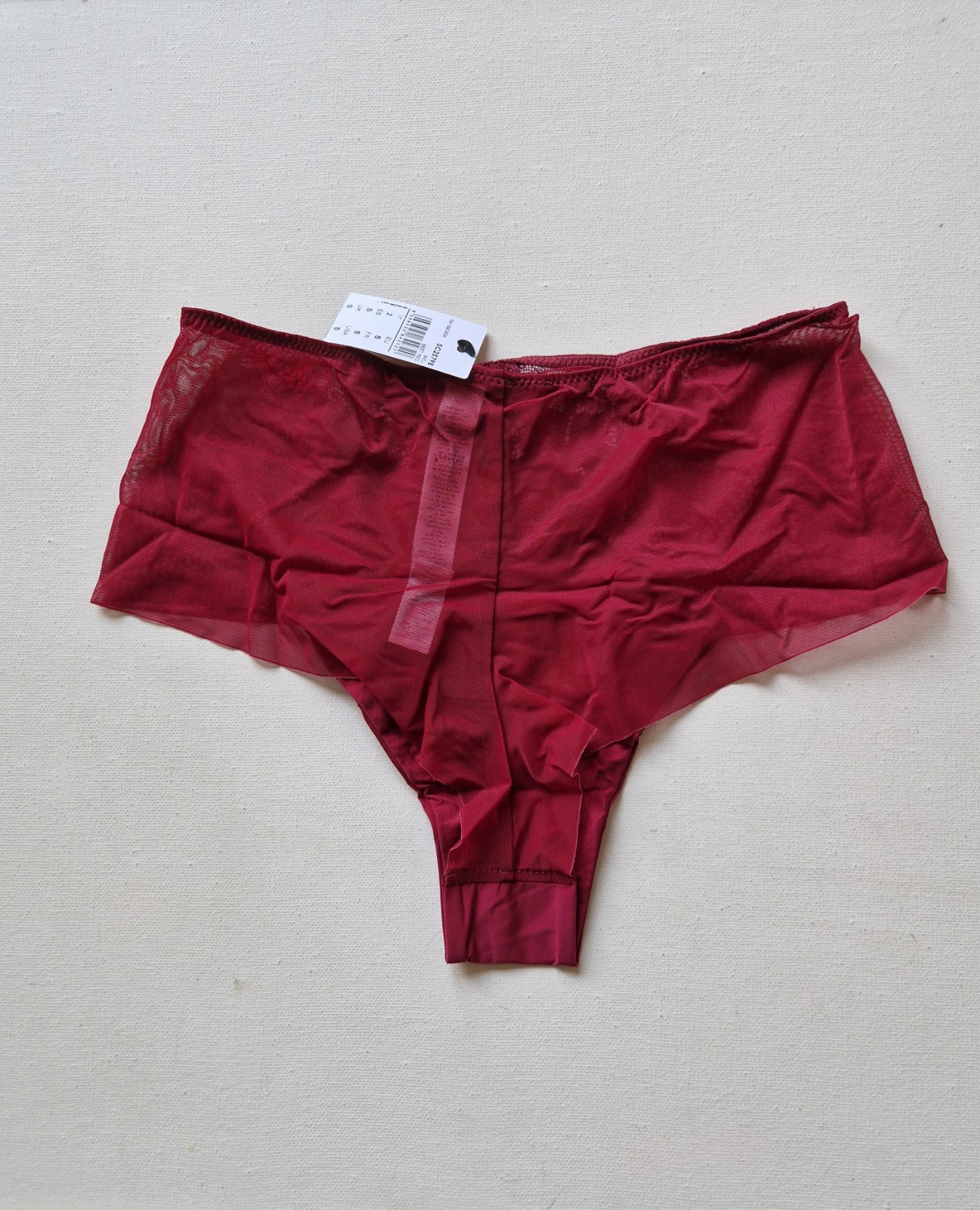 Intimissimi High Waisted Brazilian Brief Underwear for Woman Beet Red Size S