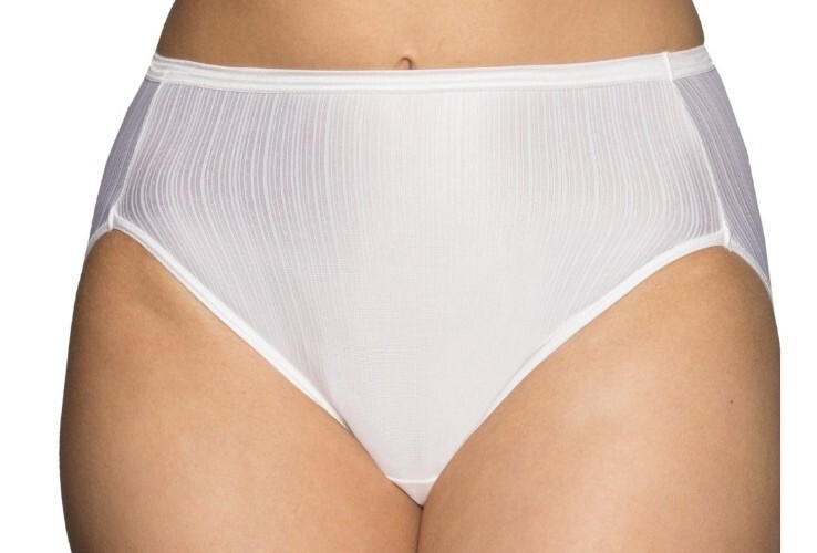 Vanity Fair Women’s 3-PACK SMALL 5 Radiant Hi-Cut Panties White Beige Black