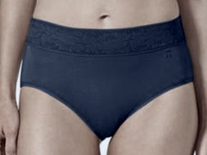 TOMMY JOHN Second Skin Hi Rise Lace Waist Dress Blues Brief Panty Womens XS 2XL