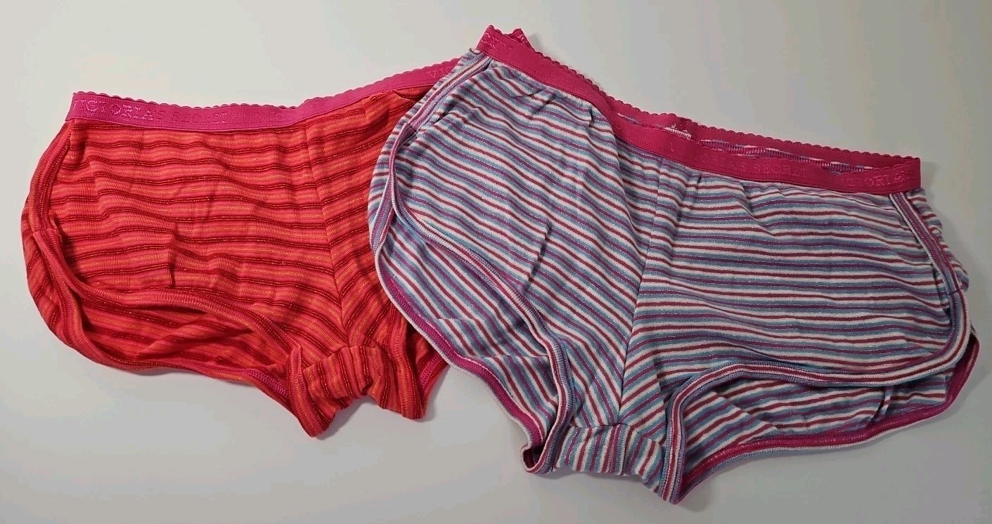 Victoria’s Secret Low Rise Boy Shorts Panties Logo Band Glitter Stripes