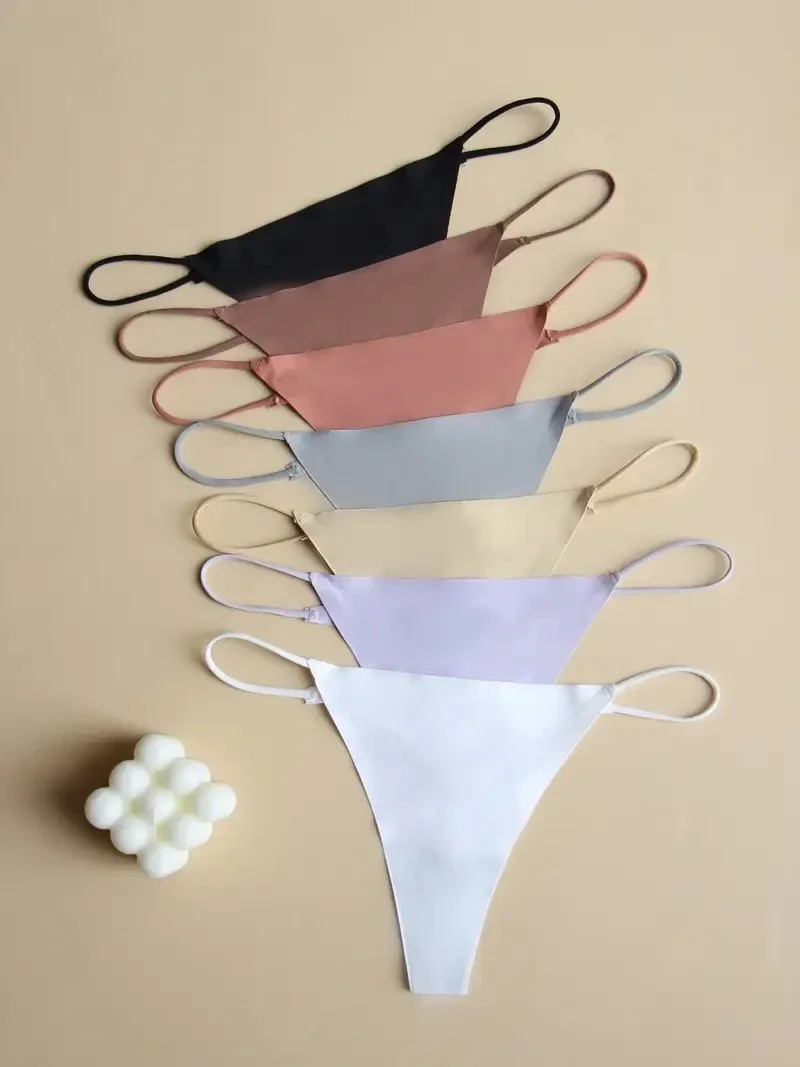 Seamless Thong Low Waist Stretch T Back Panties Soft Comfortable Fit 10PCS Set