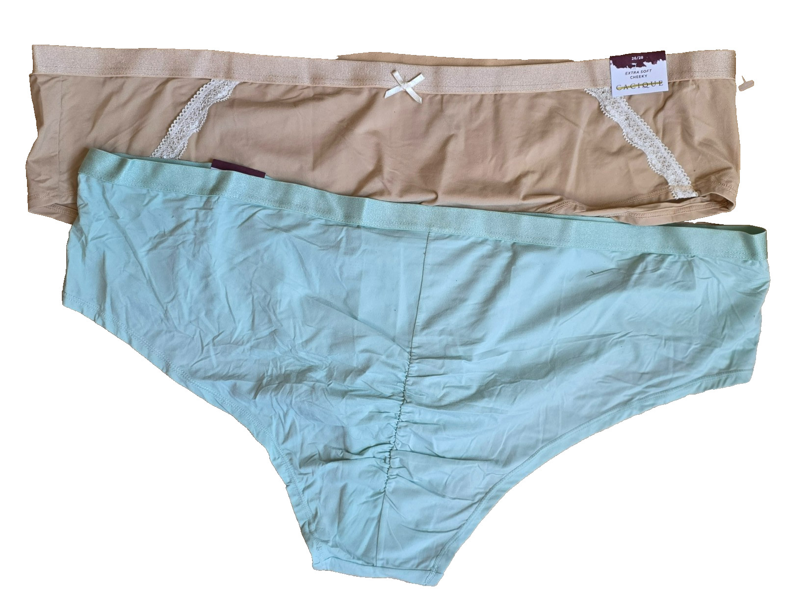 2 Pair Cacique Lane Bryant Extra Soft Cheeky Underwear Plus Size 26/28 (3X)