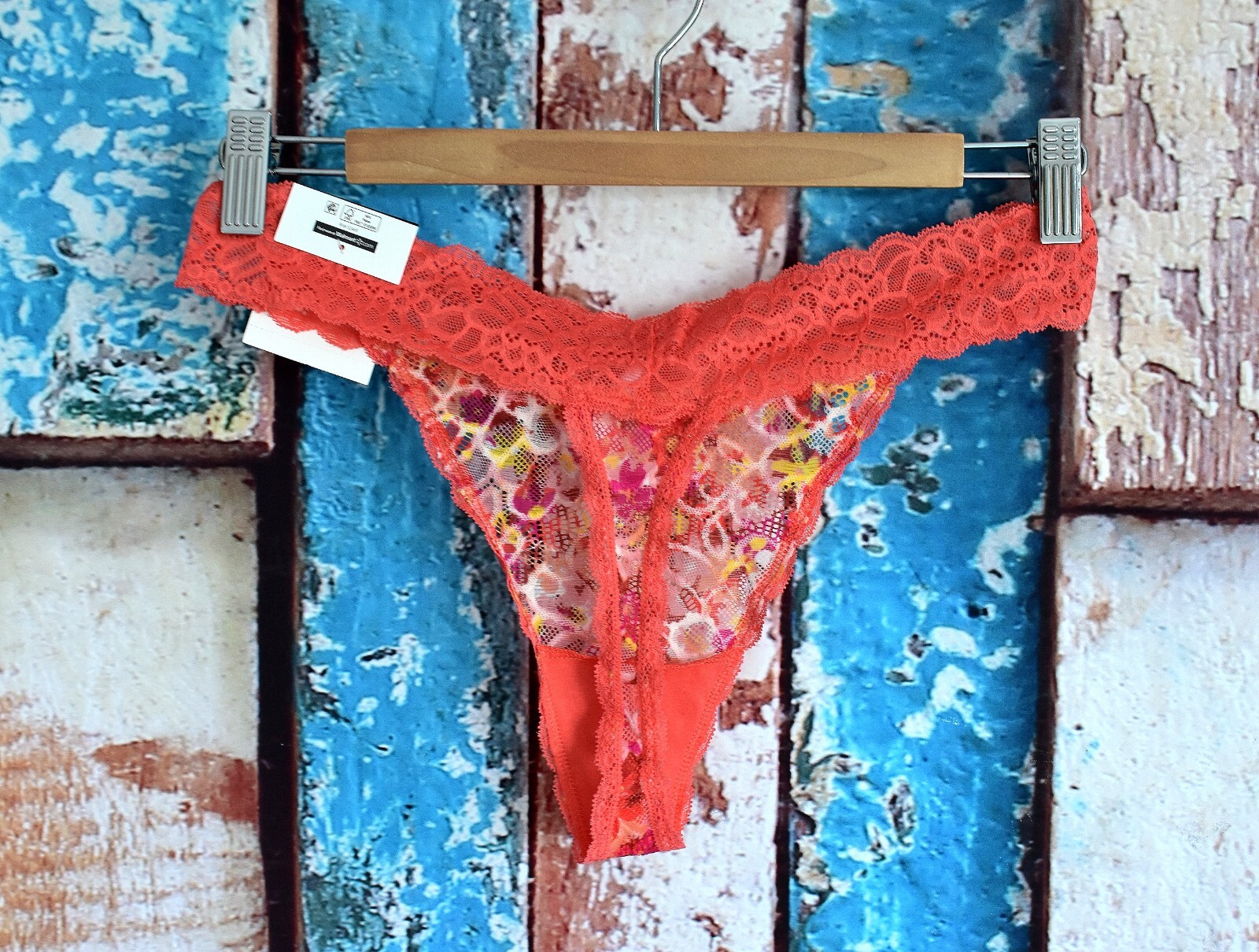 Women’s NOBO No Boundaries Lace Thong Panties Underwear XLARGE Multicolor NEW