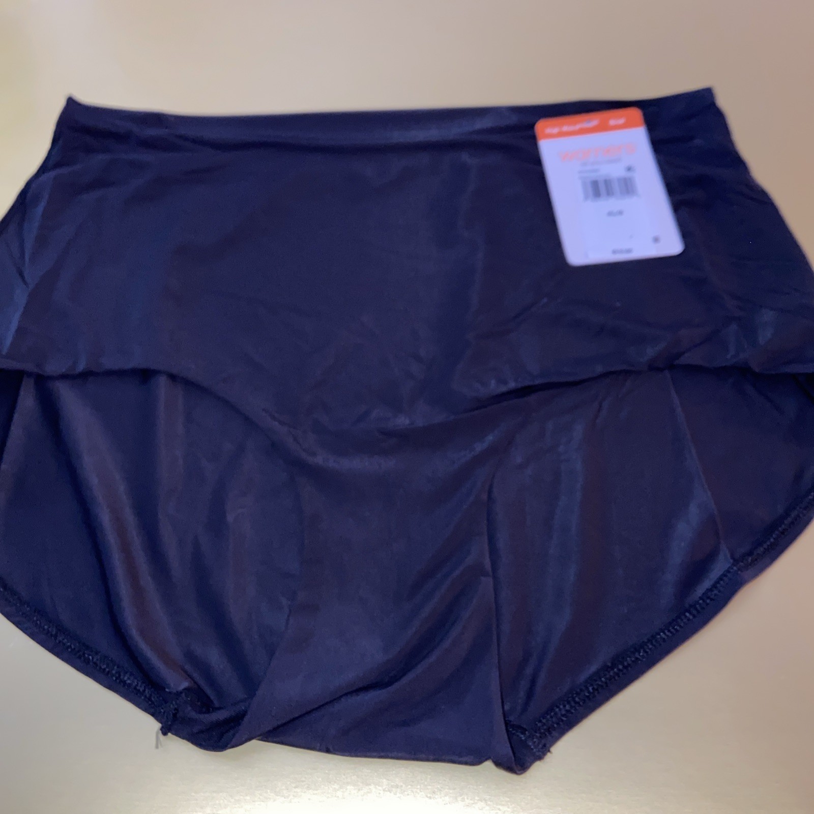 WARNERS BLACK SMOOTH IT OVER HIGH WAIST BRIEF PANTIES / X-LARGE/ 8