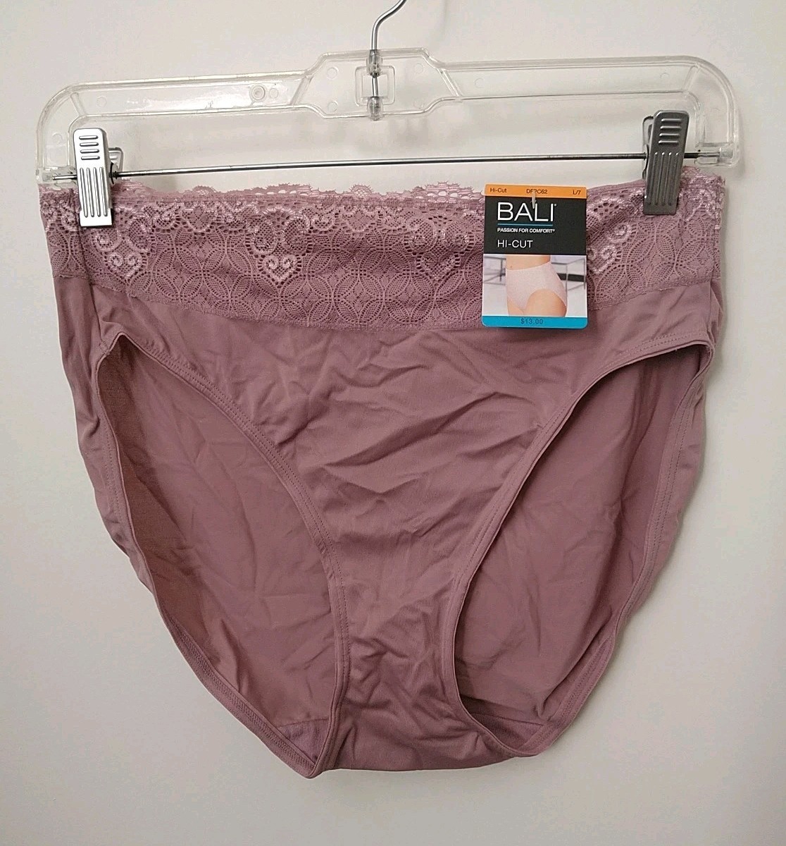 BALI LACE WAIST HI-CUT PANTY, SIZE L/7