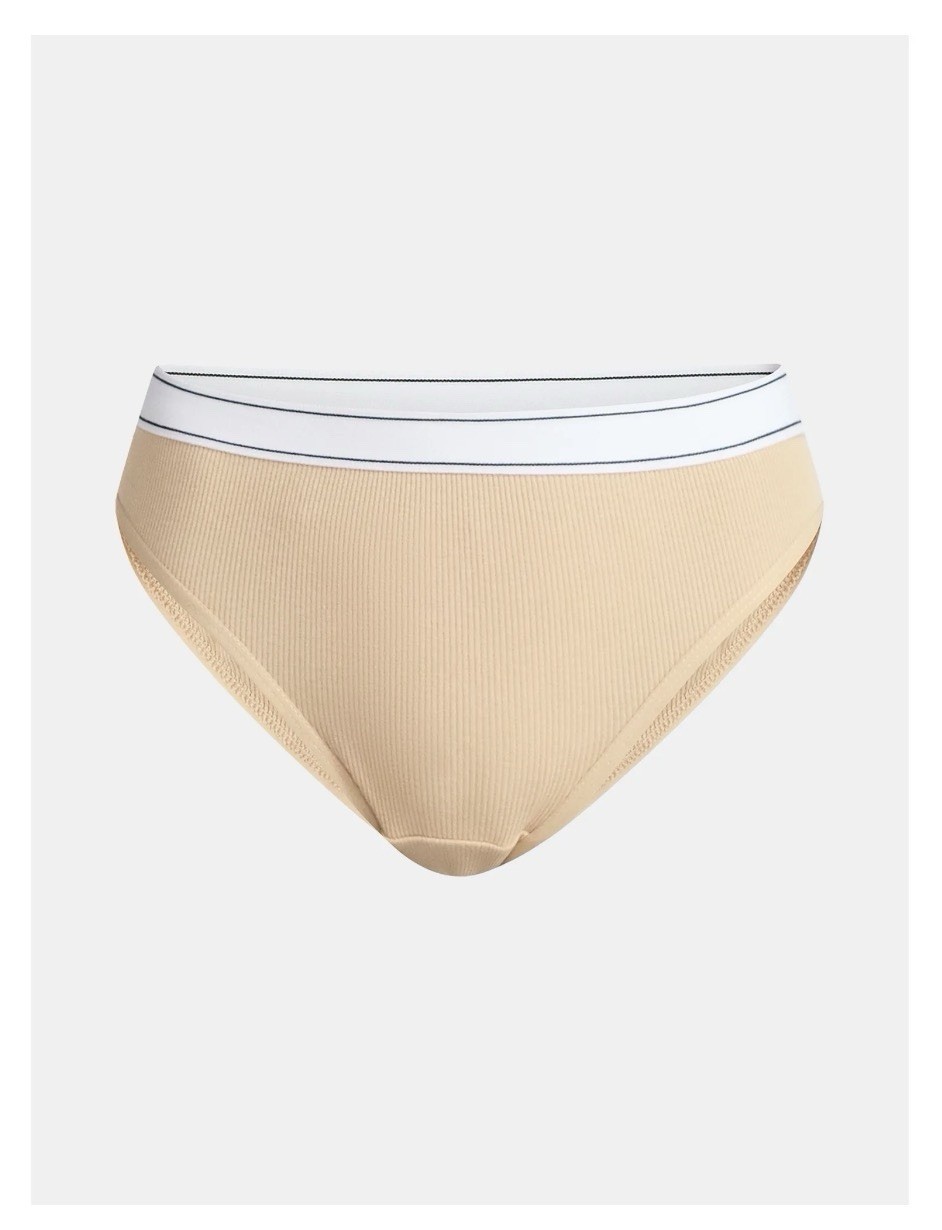 5-Pair NO BOUNDARIES Women’s Size XS (0-2) Mid-Rise Bikini Cotton Stretch Ribbed