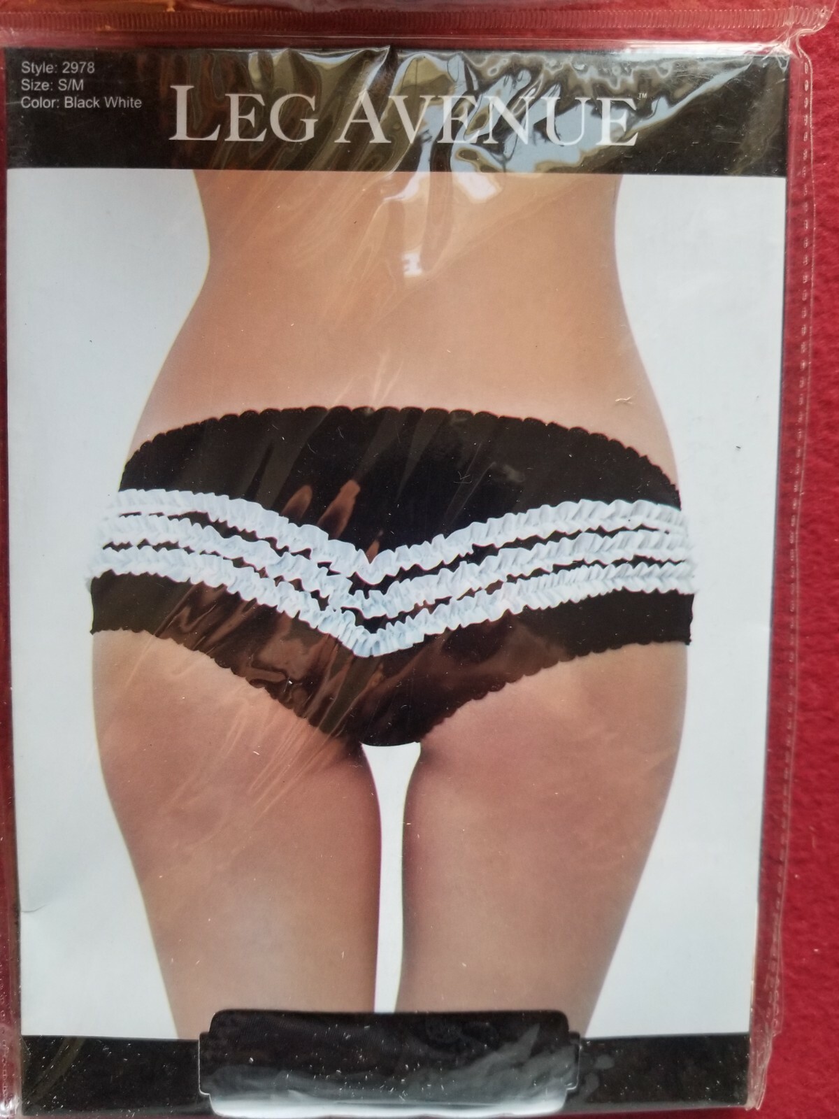 Leg Avenue Contrast Ruffle Back Panty Size S/M