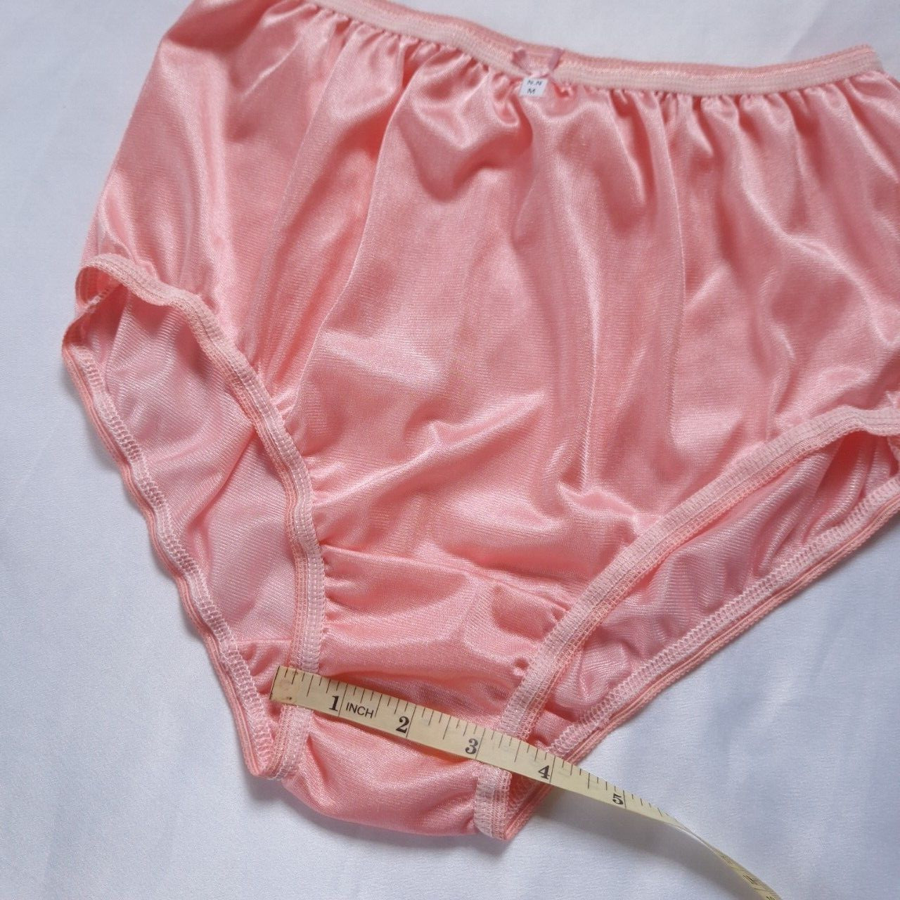 7pcs Colorful Size M Light Underwear Nylon Silky Soft Slip Panties Waist 30″-36″