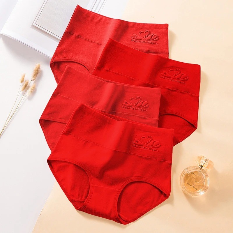 Women 5Pcs Fluxe Incontinence Underwear Leak-Proof Panties Cotton Brief Washable
