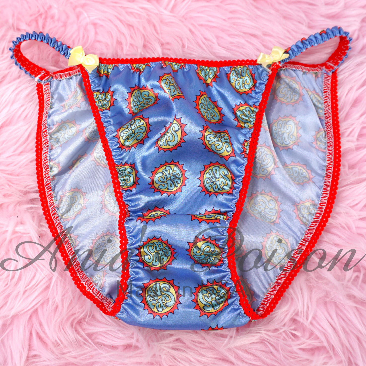 Satin Sissy Ladies panties – Days of the Week DUCHESS CUT string bikini 5-9