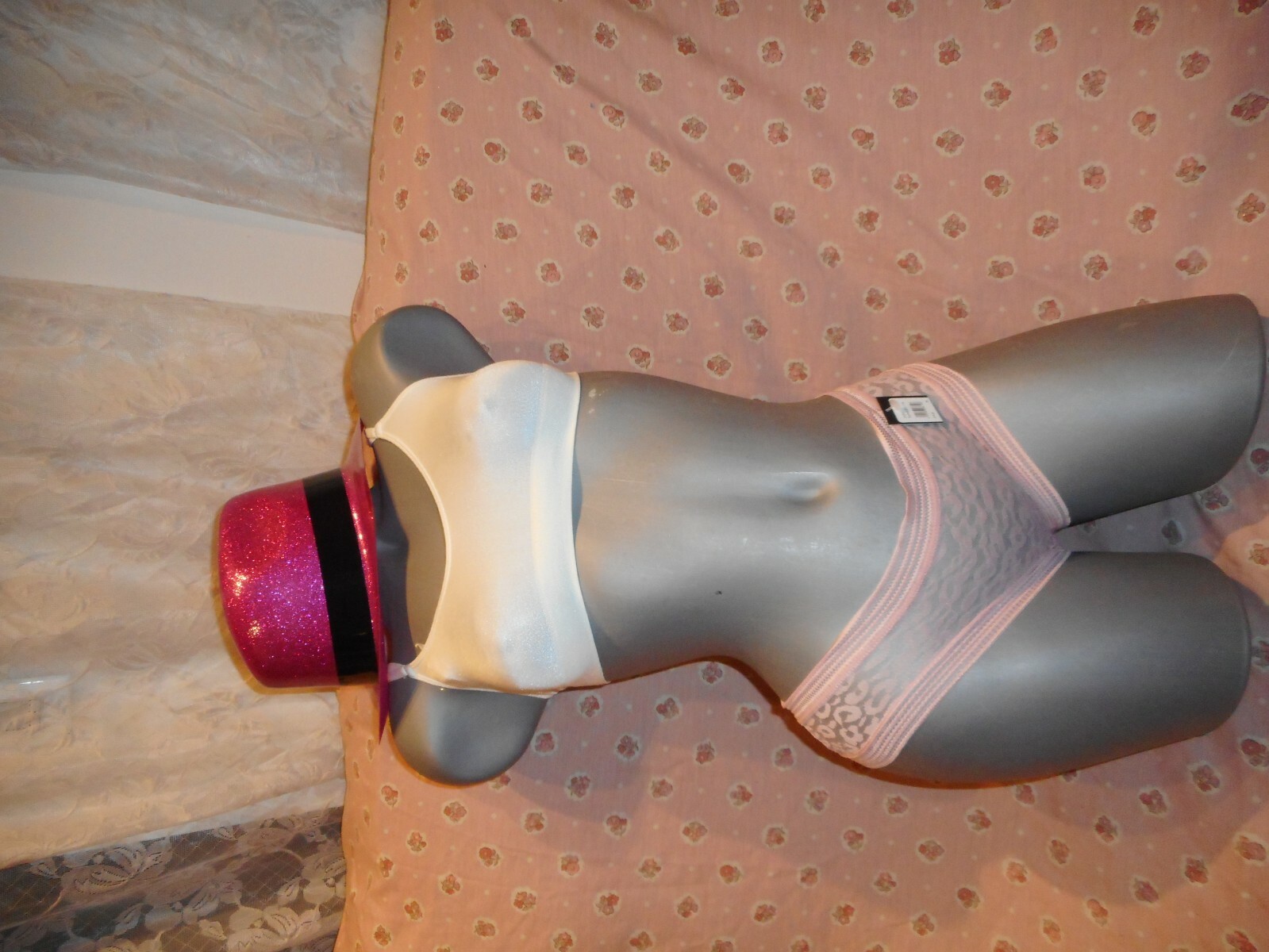 N/W/T Frederick Of Hollywood Pink Spotmesh Panty Size MEDIUM