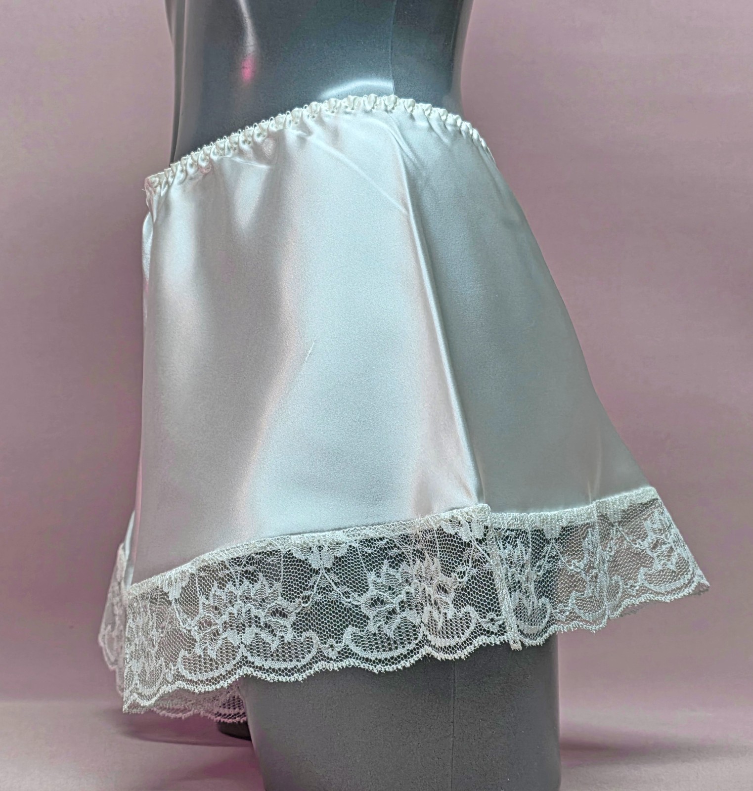 Cami Knickers French Knickers Stunning Soft White Lace Trim Size 26-28″ B20R0024