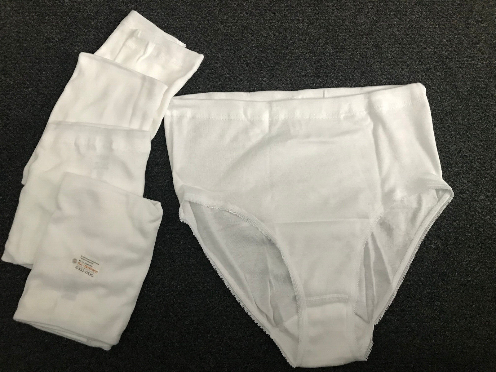 Pack of 5 White Size 22 Briefs Plain 100% Cotton Knickers Pants Underwear Eur 48
