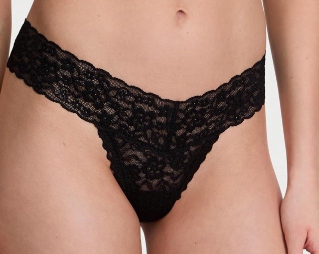 Victoria’s Secret XXL Black Lace Thong Panty Soft Stretch Women’s Lingerie