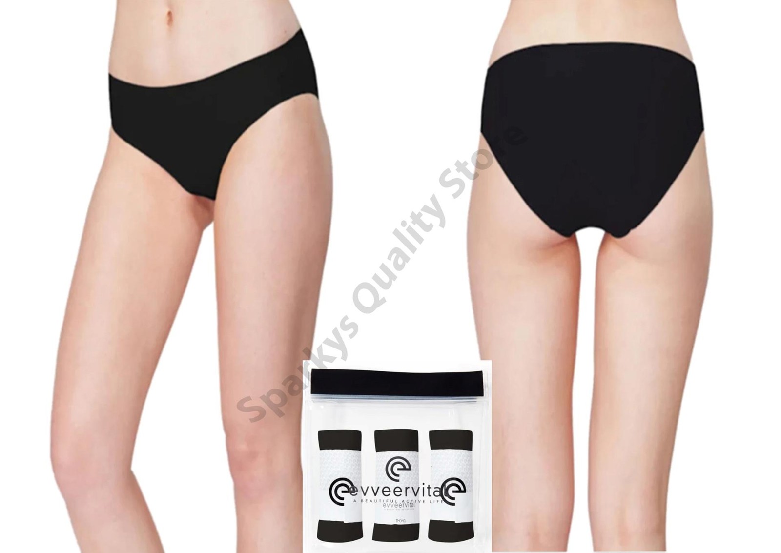 Women’s Evveervital Activewear Gym Sports Briefs £35 3 pack Silky Smooth Stretch