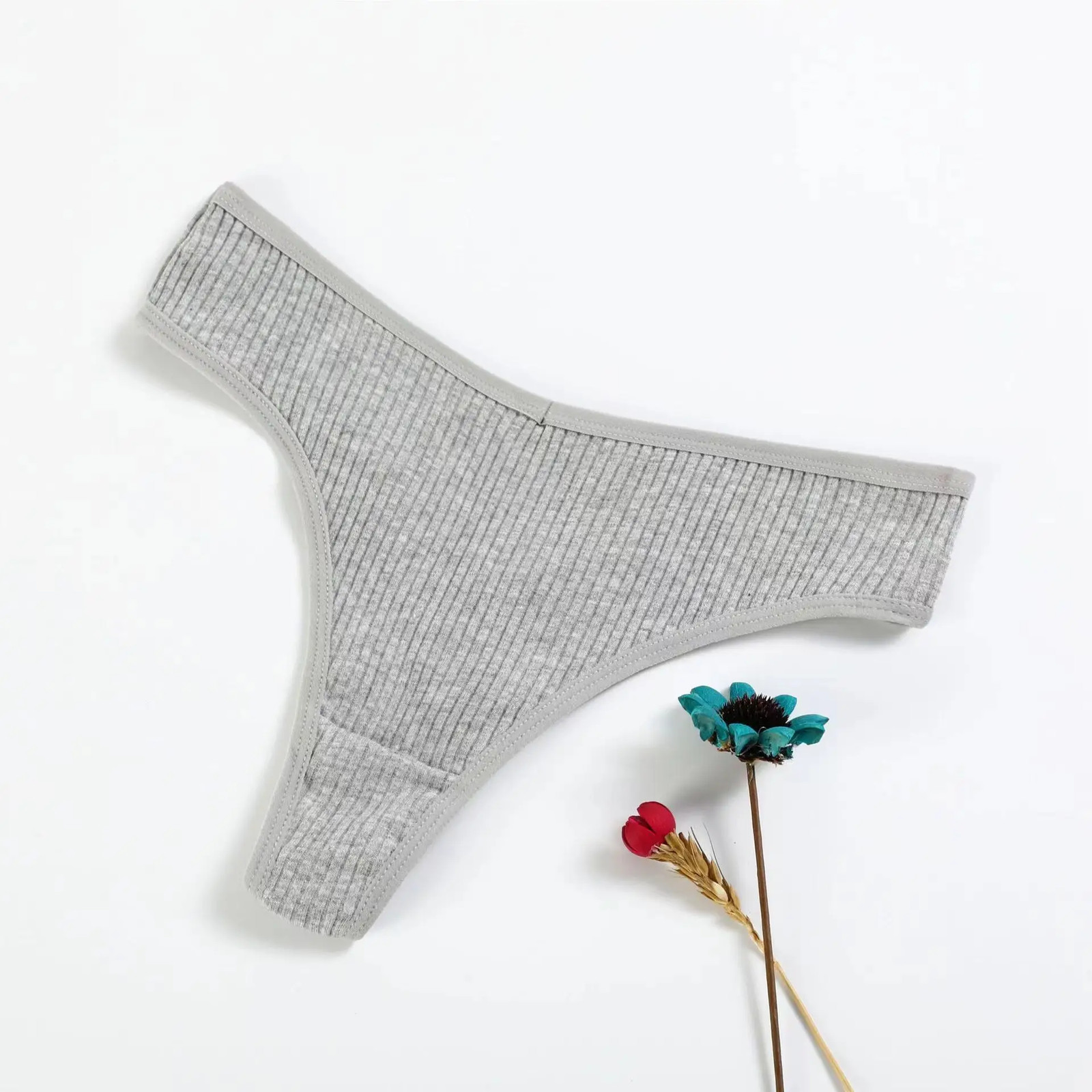 Cotton Thong Panties Low Rise Womens G String Soft Stretch Comfort 10 Pcs
