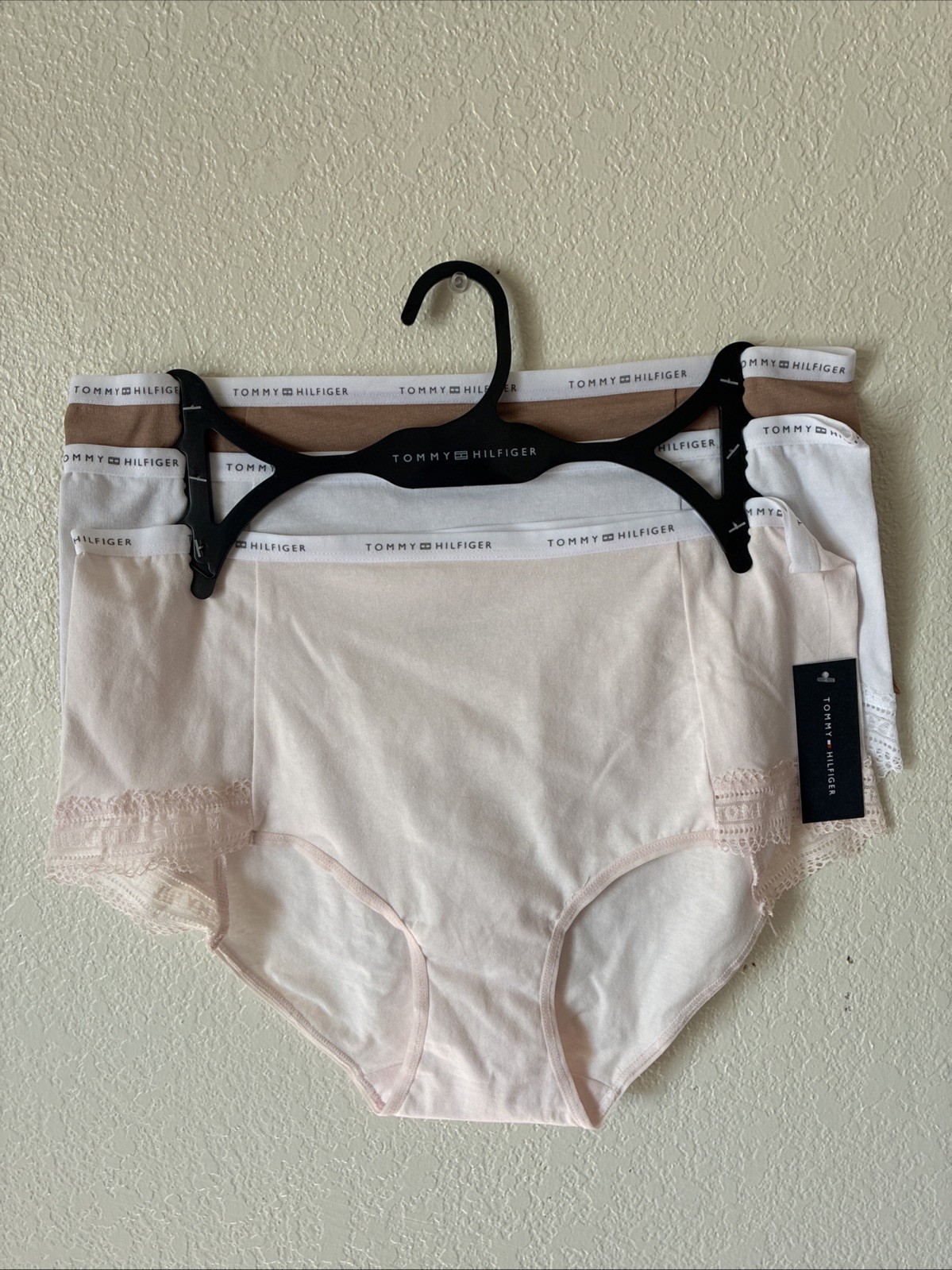Tommy Hilfiger 3-Pair Women’s Brief Underwear Panties Cotton Blend Sz L #B