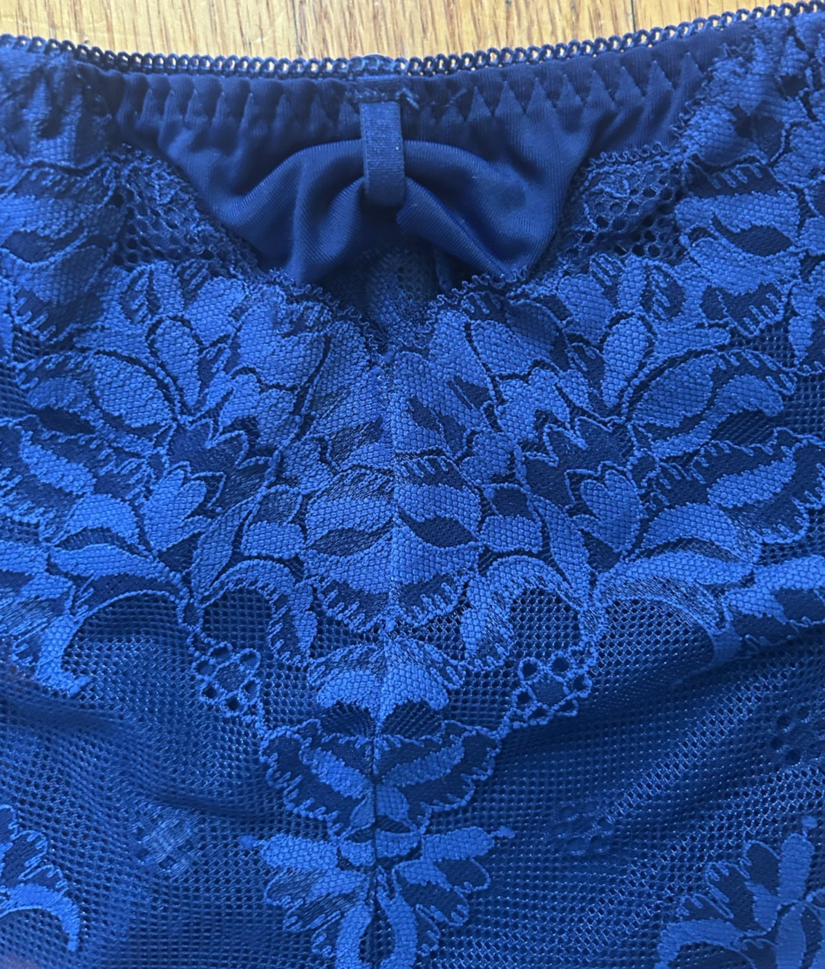 Womens SizeM/L Blue Bikini Breathable Classic with Lace Panties Elegant Panty