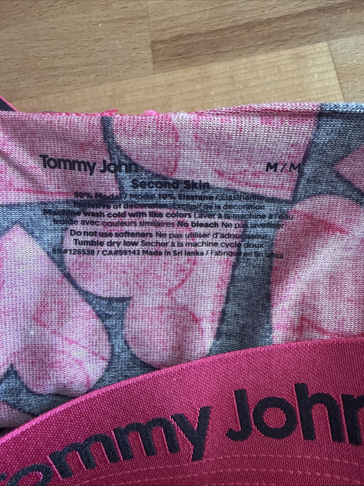 3X-Tommy John Second Skin Women’s Btief Panties Pink Hearts Size MEDIUM NWT