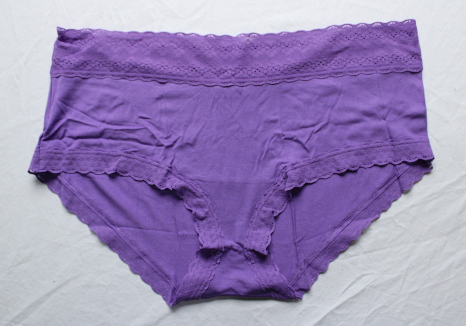 MeUndies Women’s Ultra Modal Low Rise Feel Free Lace Hipster NN7 Purple XL NWT