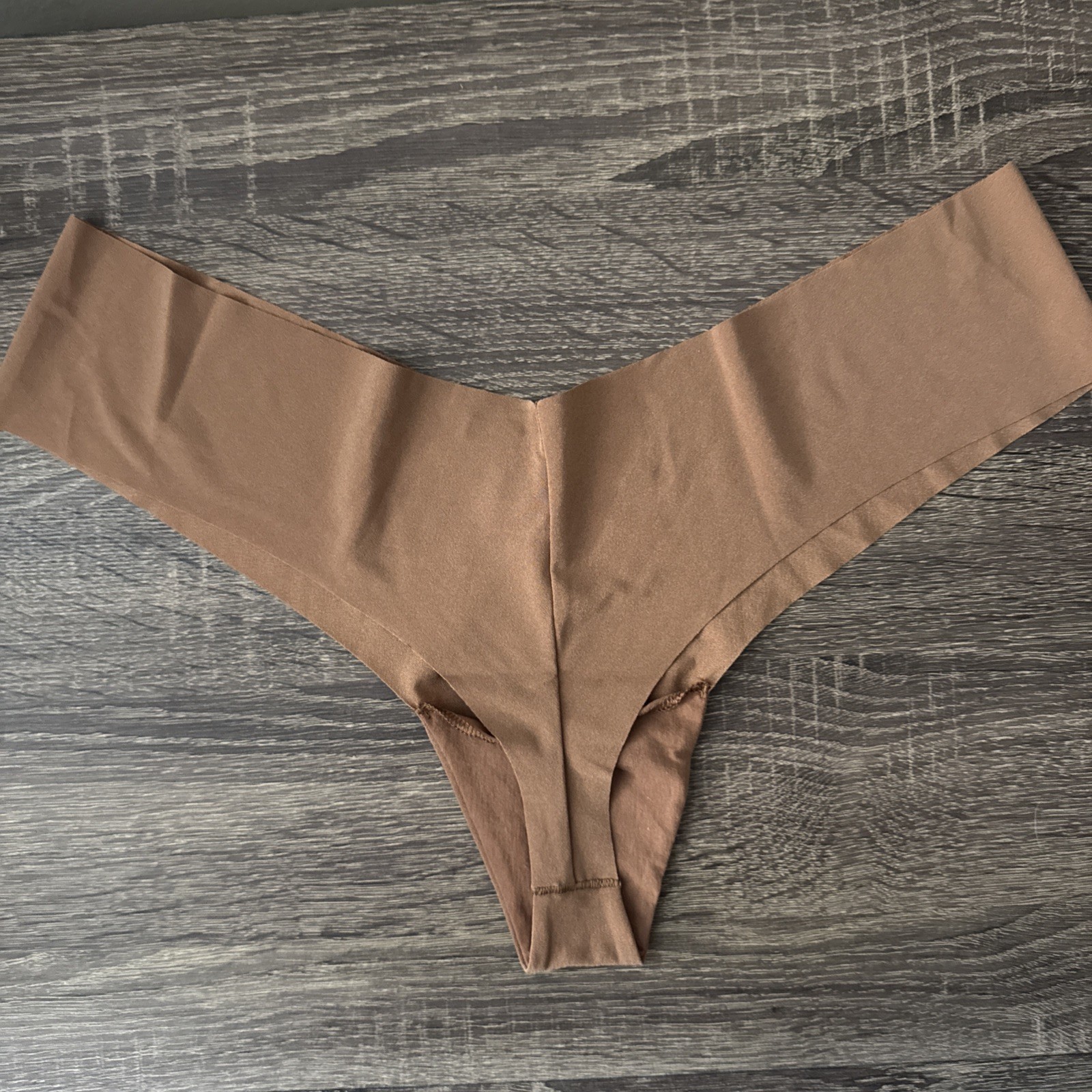 Pink By Victoria’s Secret Xl Brown, No-Show Thong Panties
