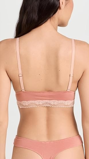 Eberjey Flora Thong Panties Womens Large Rouge Pink Lace Stretch Pull On BUU121