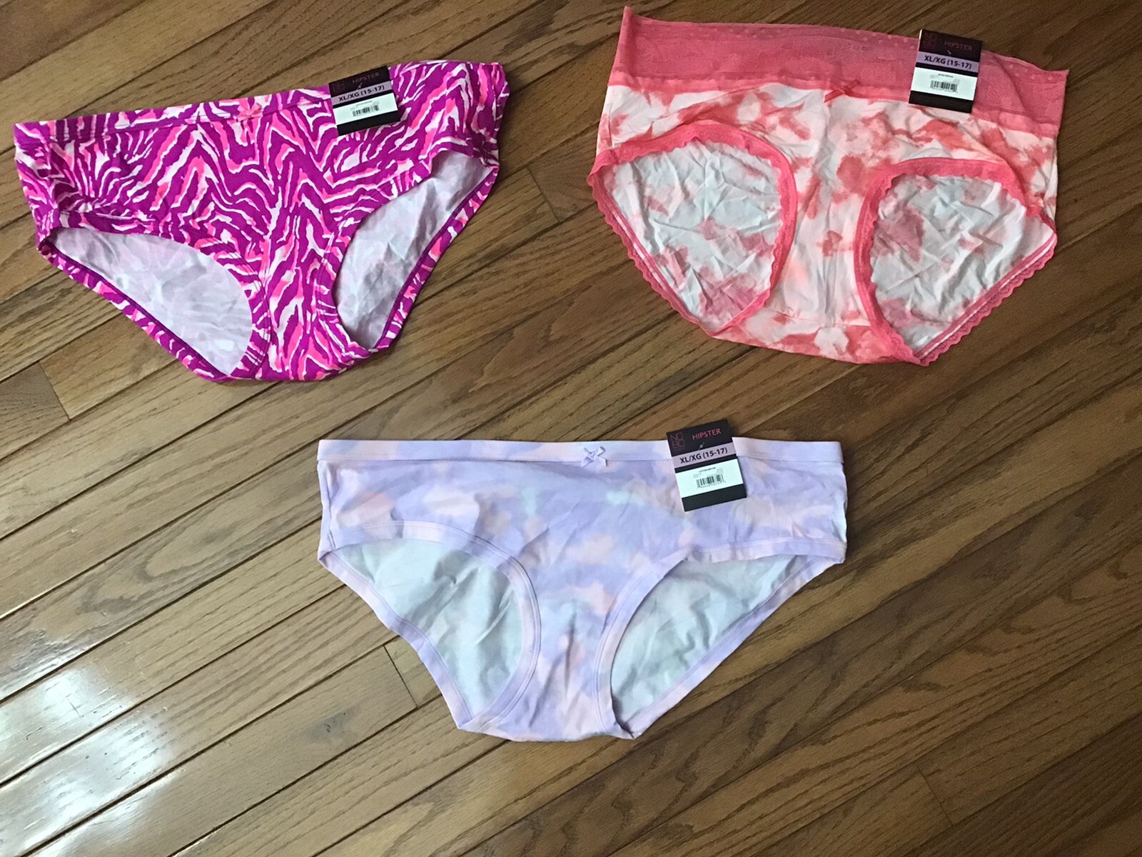 NWT NOBO No Boundaries Hipster Panties Size XL (LOT OF 3 Hipsters) (J1-6)