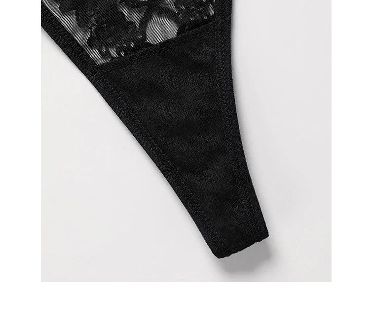 3pack Lot Sexy Womens Panties Lace Sheer Low Waist Thong G-String Intimate Brief