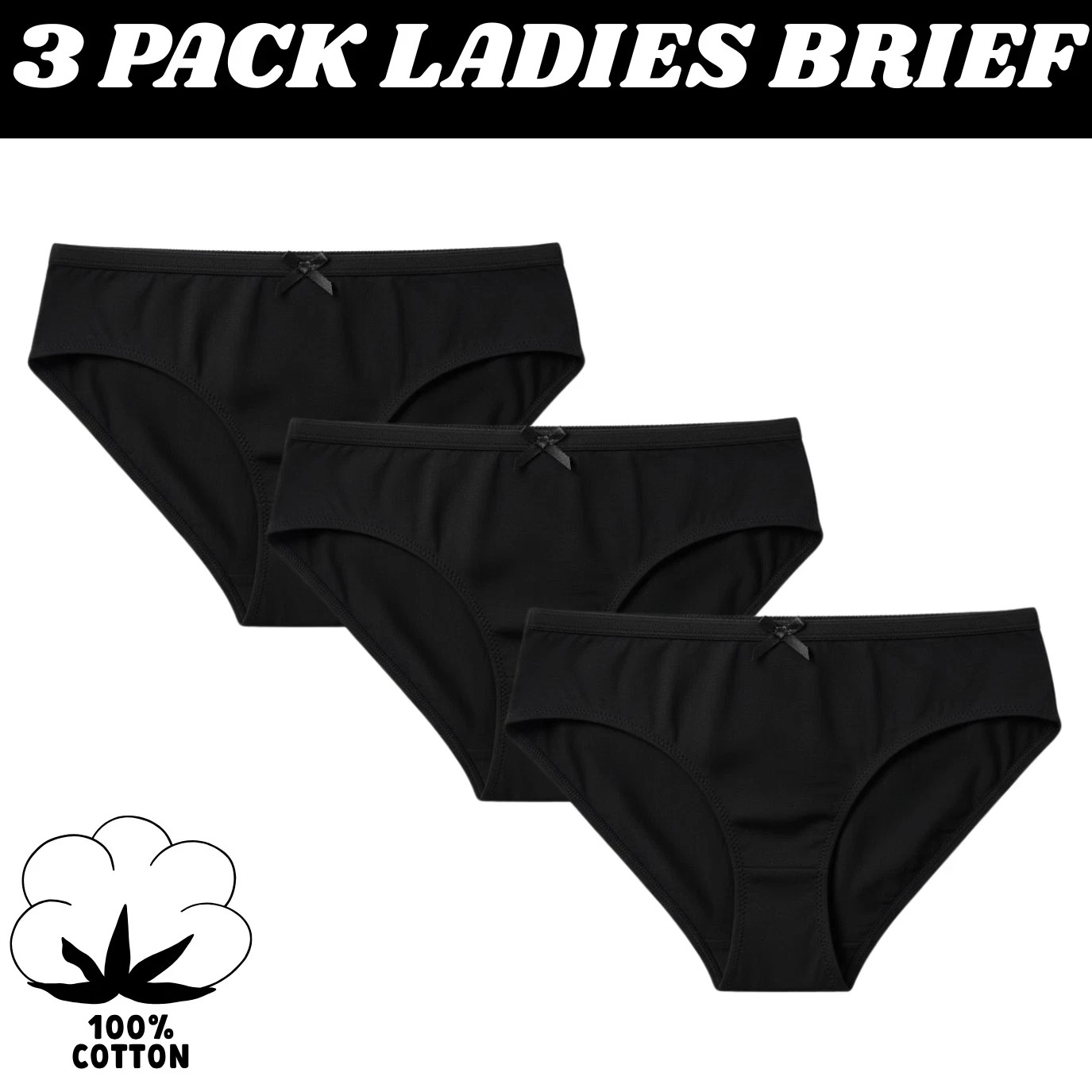 12 Pack 3 and 6 Ladies Supersoft Lace Full Briefs Knickers Underwear 6-22 UK