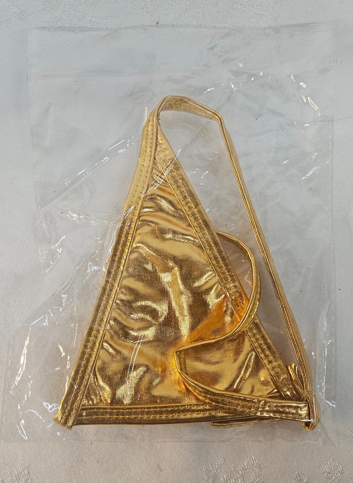 NIP Metallic Gold G-String Panties Size XS-S Skimpy Stripper Panties
