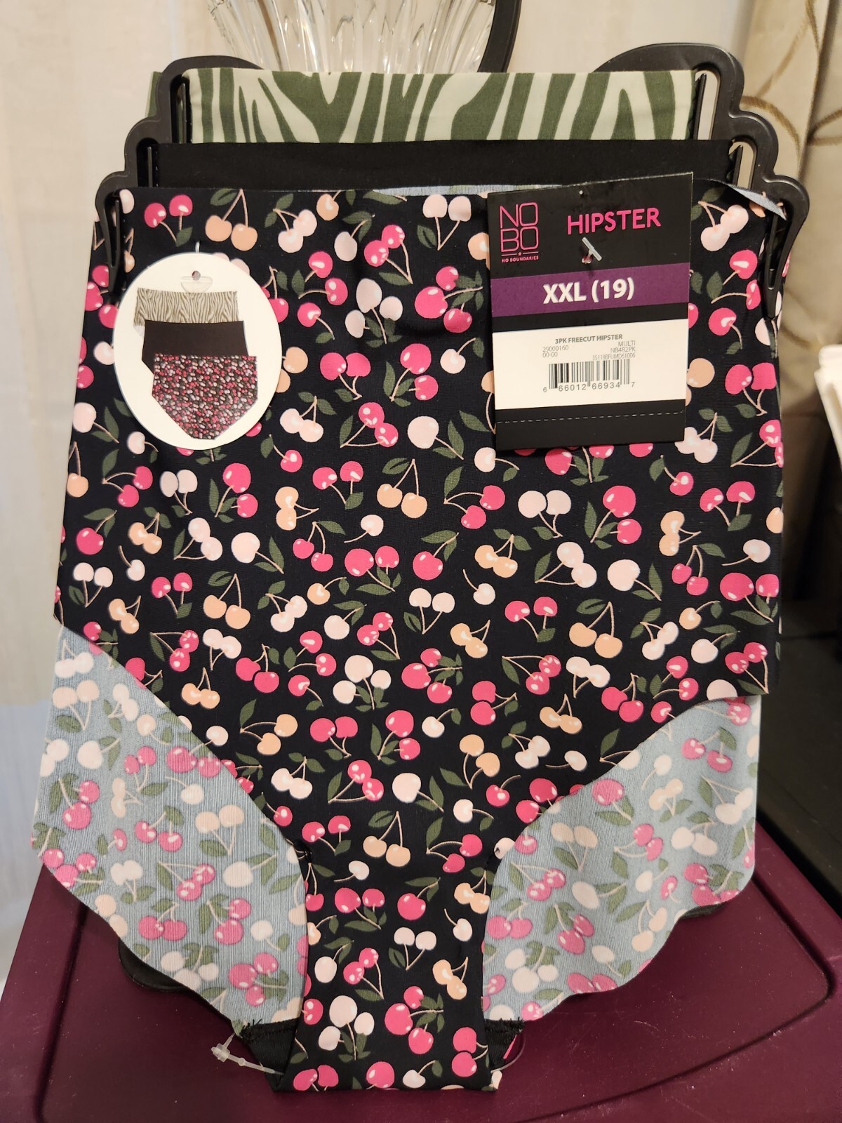 No Boundaries 3-Pair Women’s Hipster Panties Seamless XXL 19 BNWT