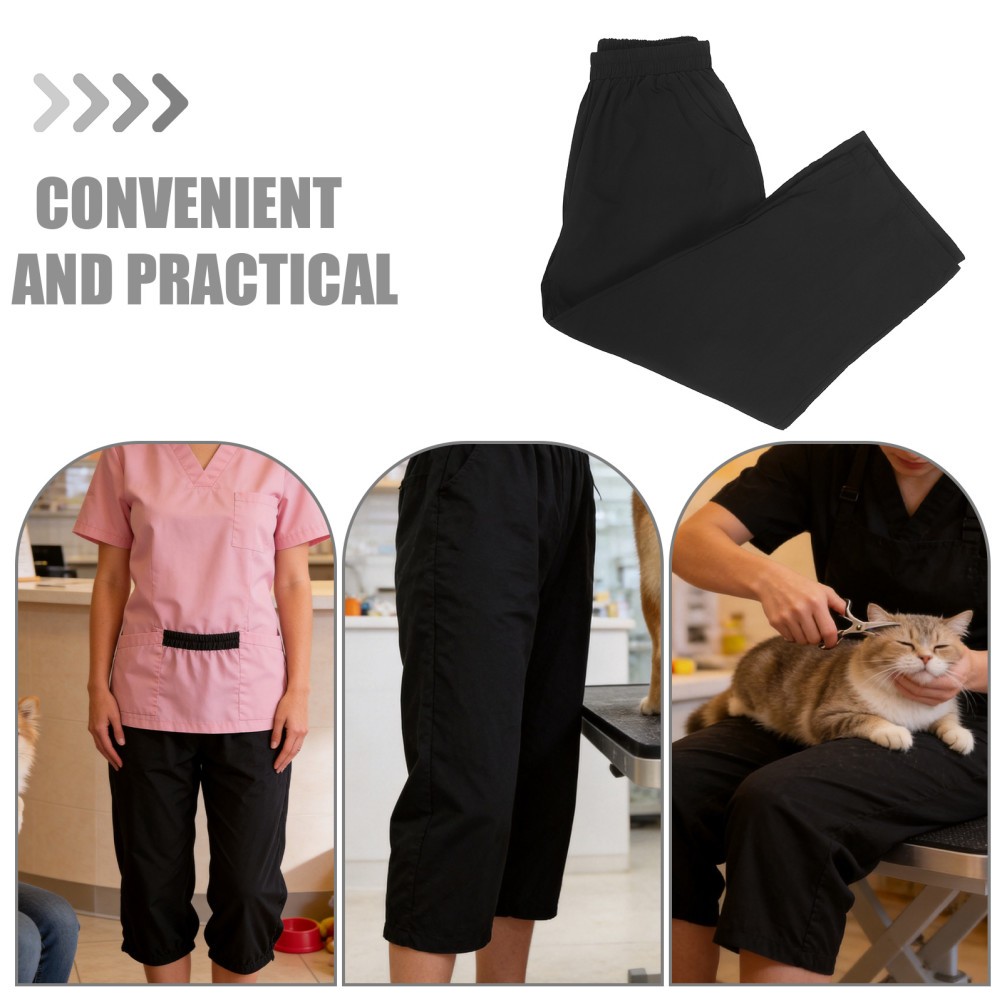 1 Pair Durable Pet Salon Work Pant Waterproof Anti Static Mid Calf