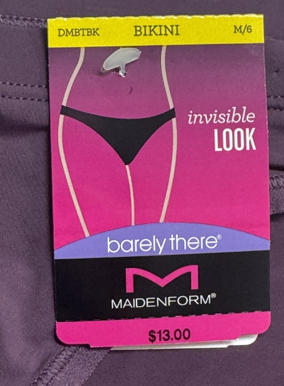 Maidenform Women’s BARELY THERE Bikini Underwear Panty Brown Nylon Size M 6