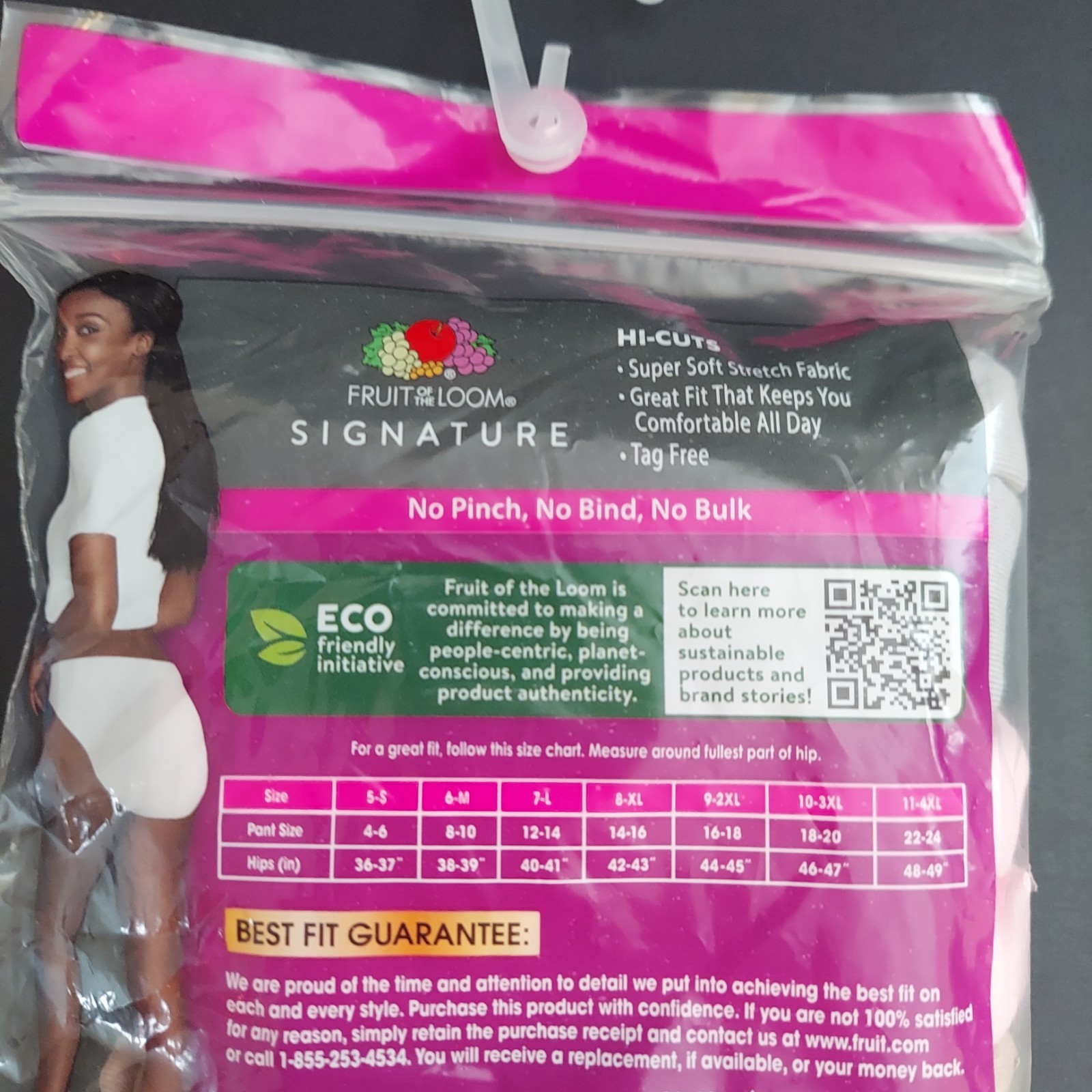 Size 6M Fruit of the Loom SIGNATURE HI-CUTS 360 Stretch Cotton – 4 Pairs – New