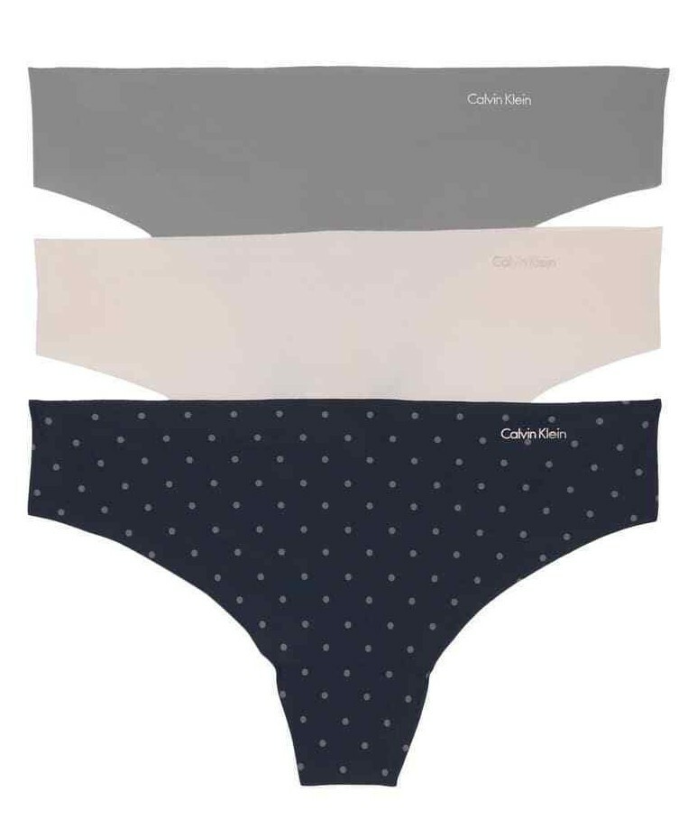 Calvin Klein Underwear Invisibles 3-Pack Thong Women’s Size XL L56130