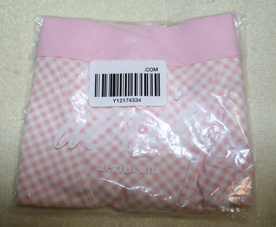 AERIE SUPERCHILL boyshort brief panties.Size XS.Cotton blend.Pink/white striped