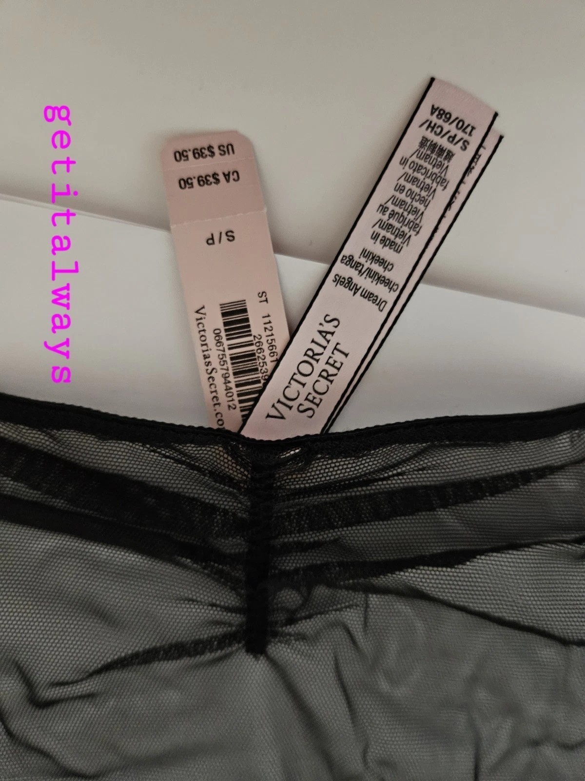 Victoria’s Secret Dream Angels Ruched Cupid Hearts Embroidery Cheekini Panty