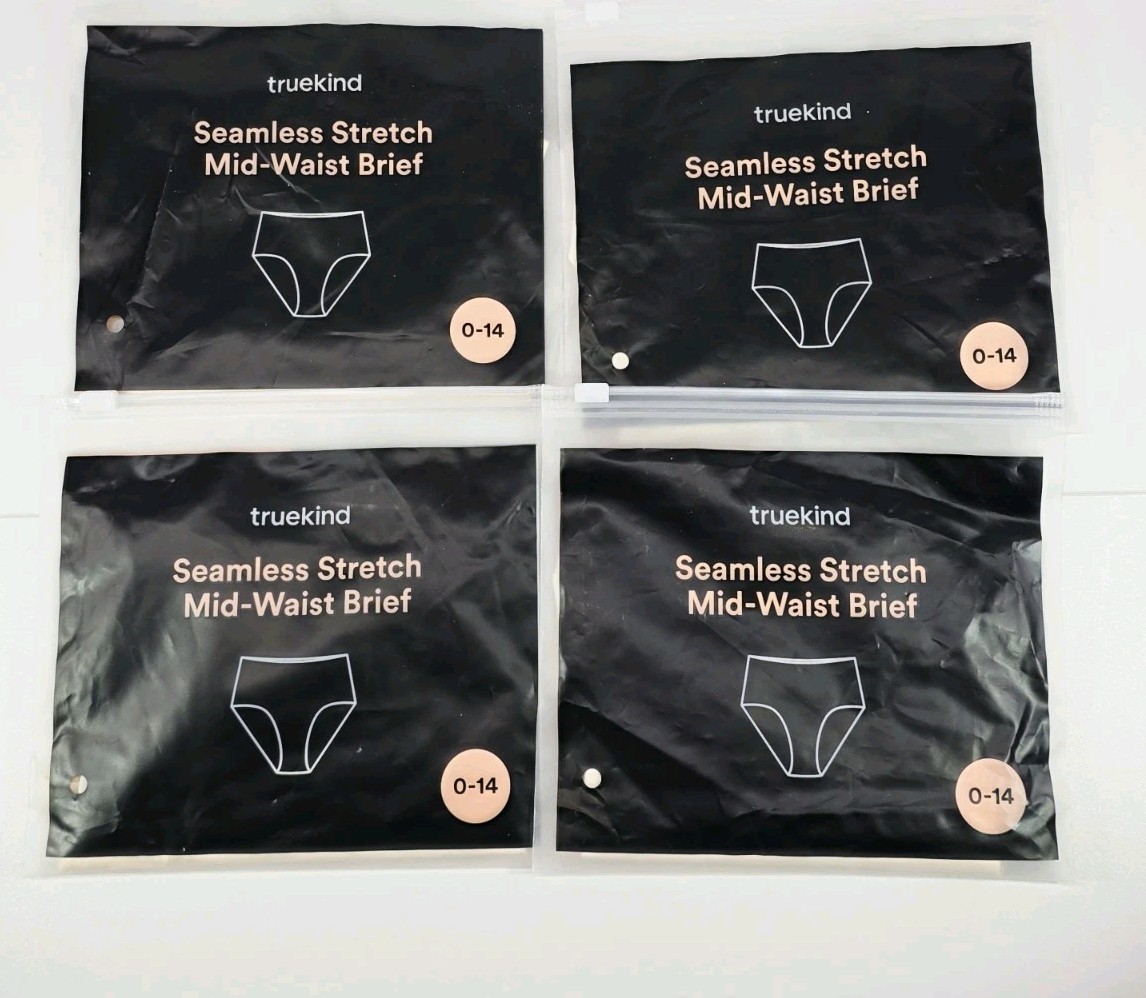 Lot Of 4 Shapermint Truekind Seamless Brief Underwear Size 0-14 /NUDE