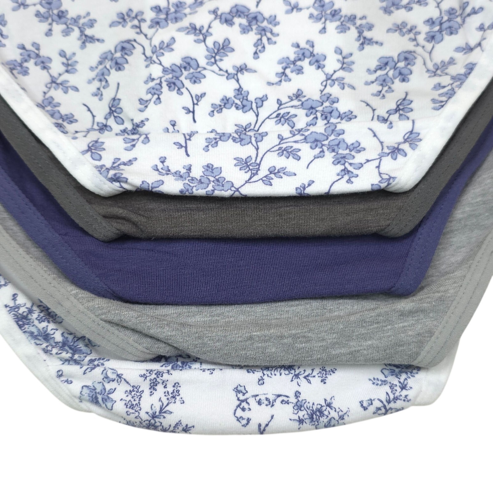 Laura Ashley Womens 5-Pack Cotton Spandex Panties Small Floral & Solid Tag Free