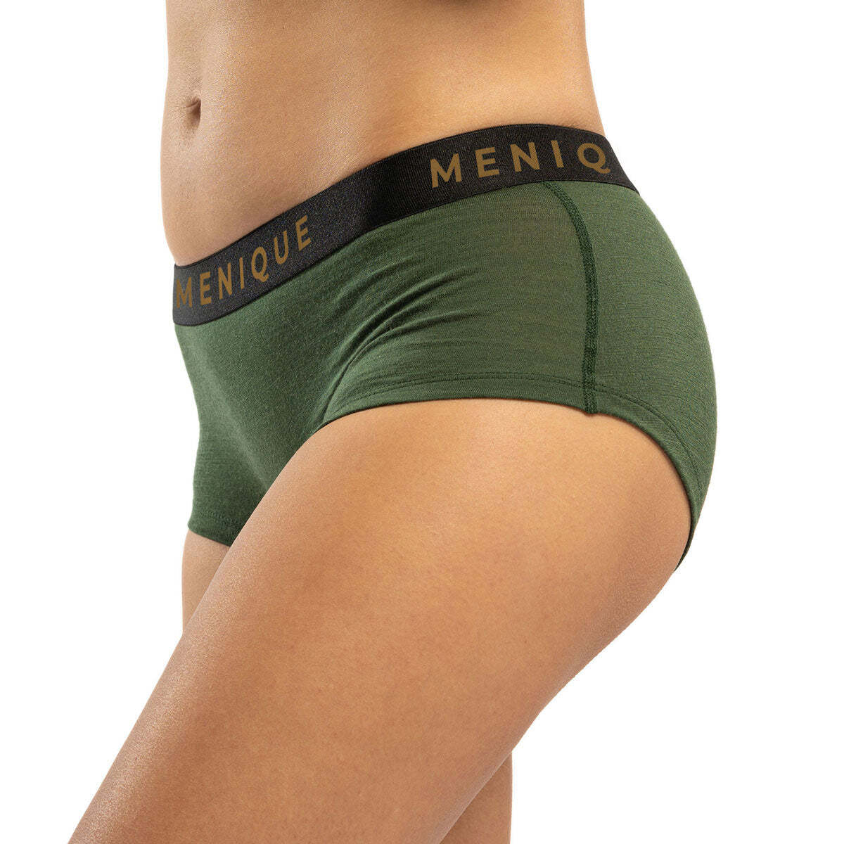 Breathable Women Boyshorts * 100% Merino Wool 160 Underwear Panties * Dark green