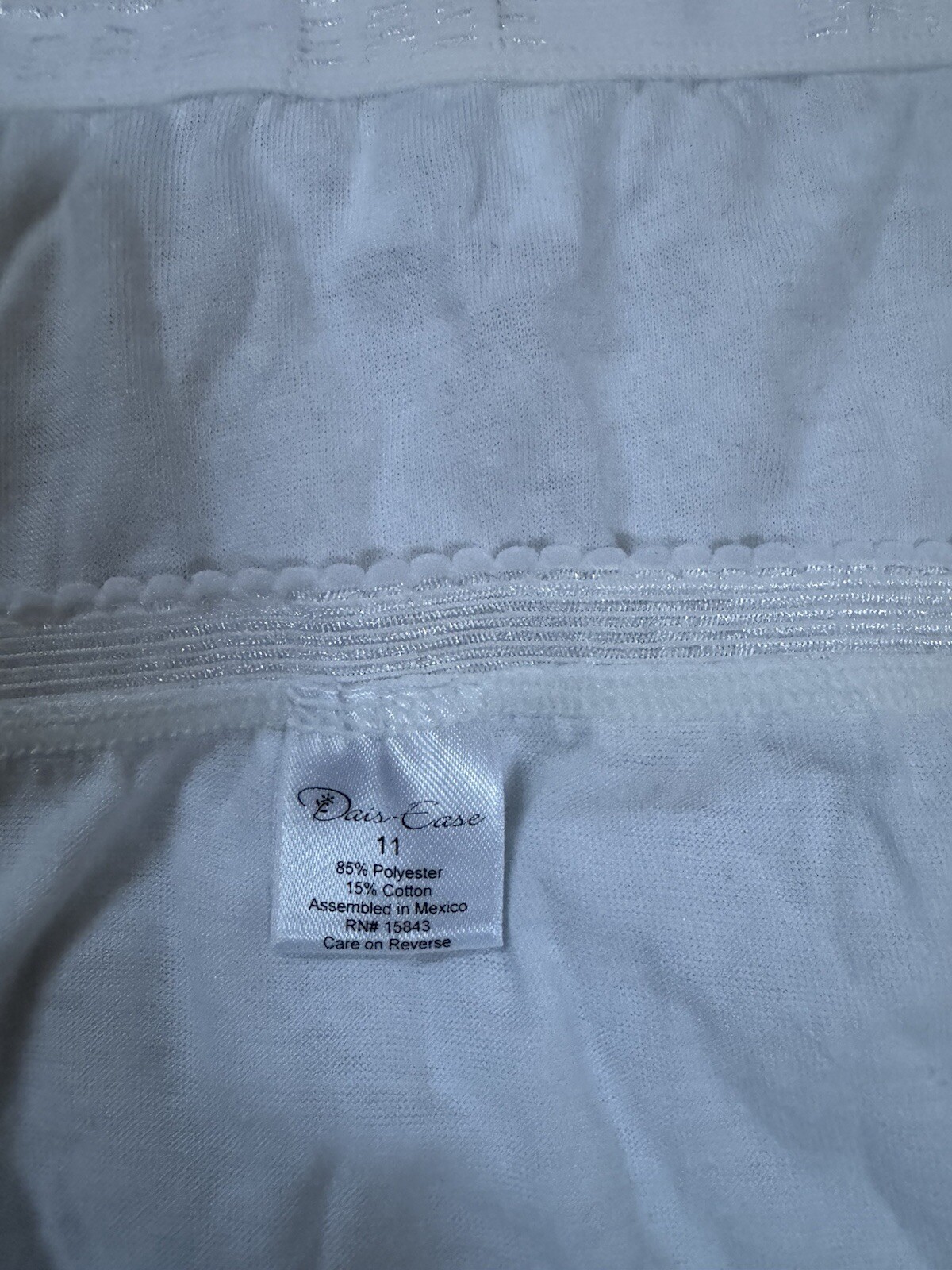 Lot Of 6 Dais Ease Brand Polyester/CottonPanties High Waisted, Size 11
