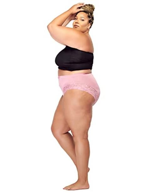 5 Pack Plus Size Underwear Women Light 4X-Large Plus 5 Pack (Assorted Color)