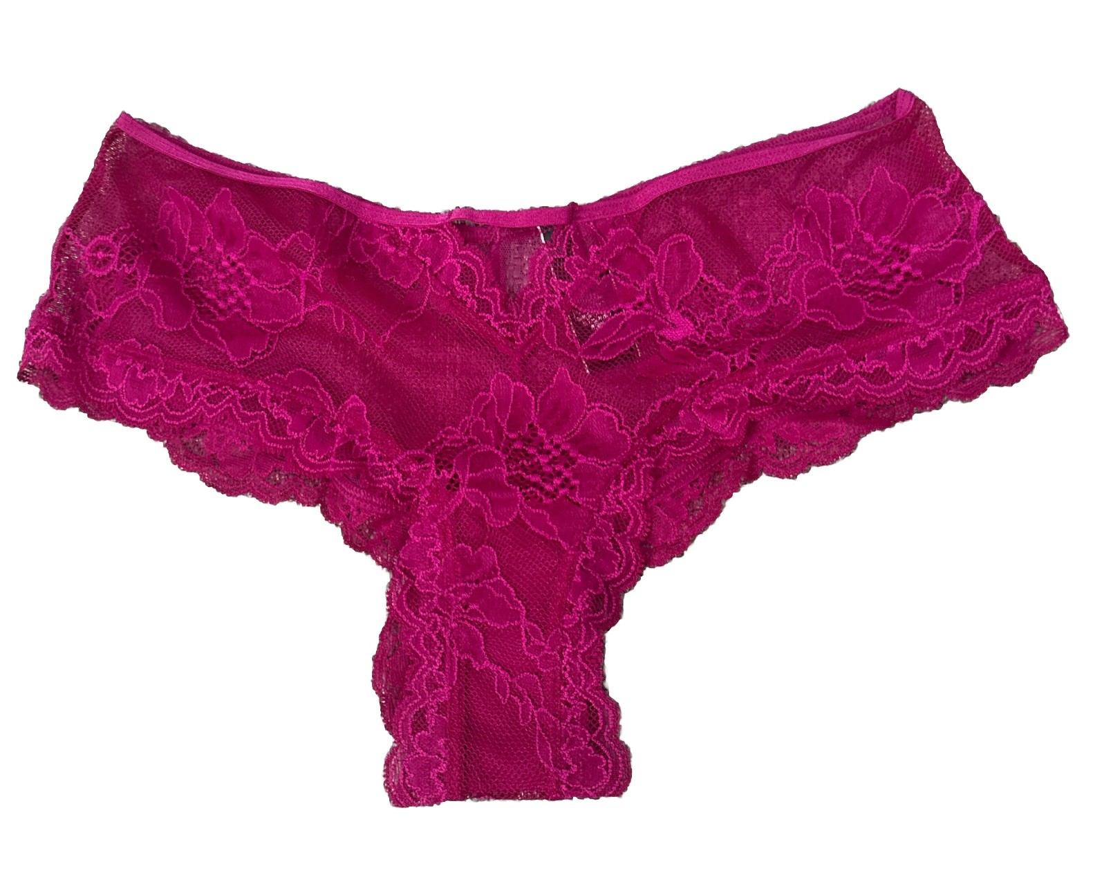 Victoria’s Secret Very Sexy Lace Mesh Dark Fuchsia Cheeky Panty Size Small