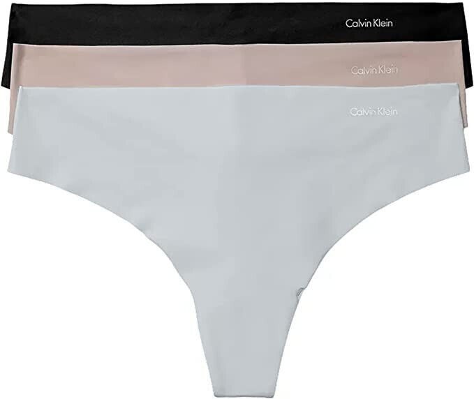 Calvin Klein Women’s Invisibles Seamless Thong Panties Multipack S