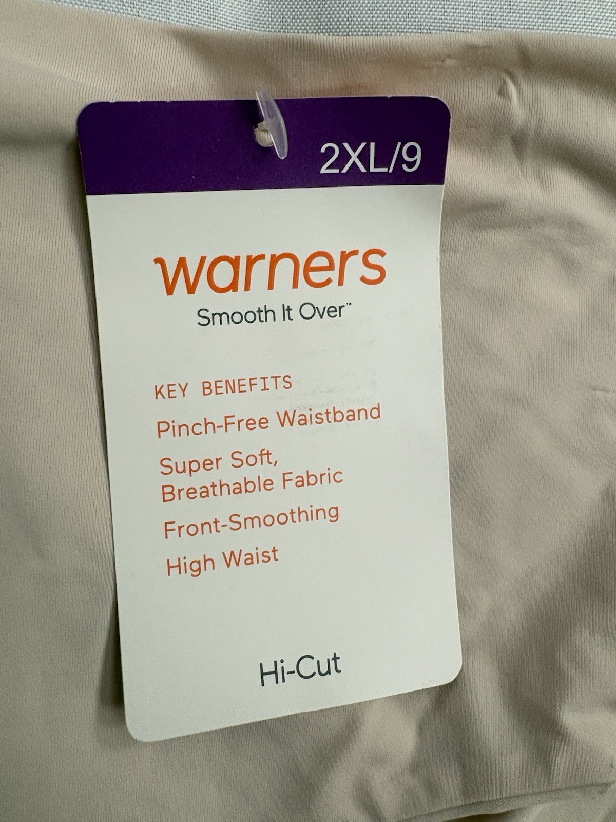 NEW Warners Smooth It Over Soft Pinch-Free Waistband Hi-cut Panty 2XLarge 4 Pair