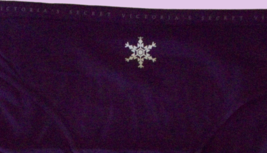 XL Dk Purple Snowflake Stretch Cotton Victorias Secret HighLeg Waist Brief Panty
