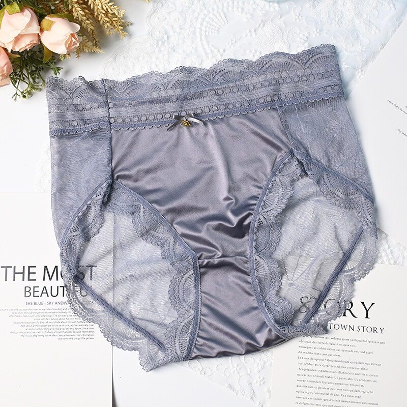Set Of 5 Sexy Womens Ladies Satin Panties Full Briefs Smooth Underwear Lingeries